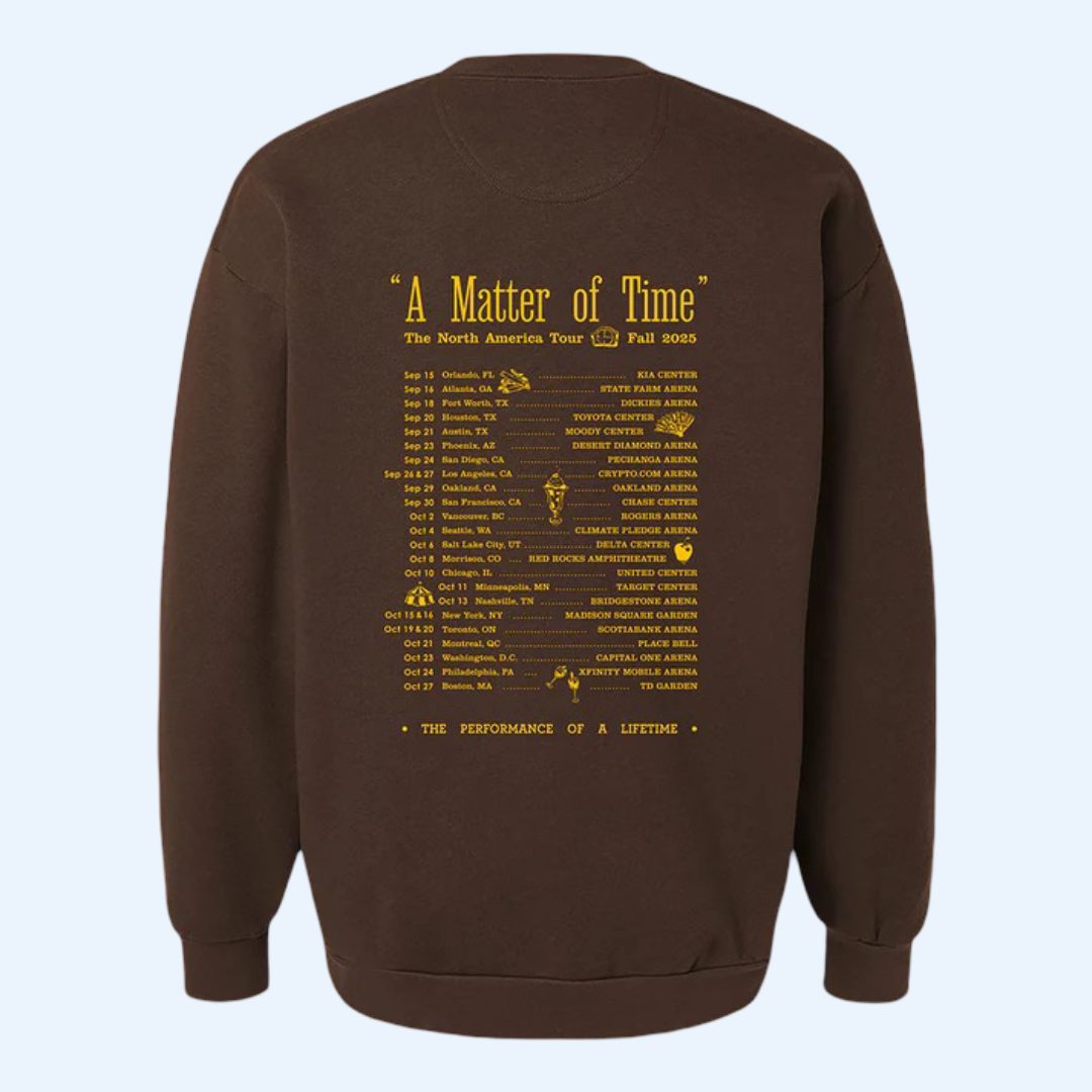 Laufey Tour Merch - A Matter of Time Tour Crewneck